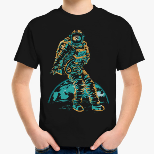 Детская футболка с принтом Космонавт