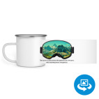 Кружка металлическая белая (круговая запечатка)