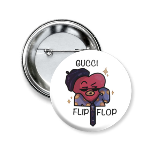 Значок 50мм с принтом BTS Тата Арми Тэхен