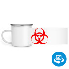 Кружка металлическая белая (круговая запечатка)