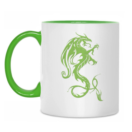 Кружка с принтом Green Dragon