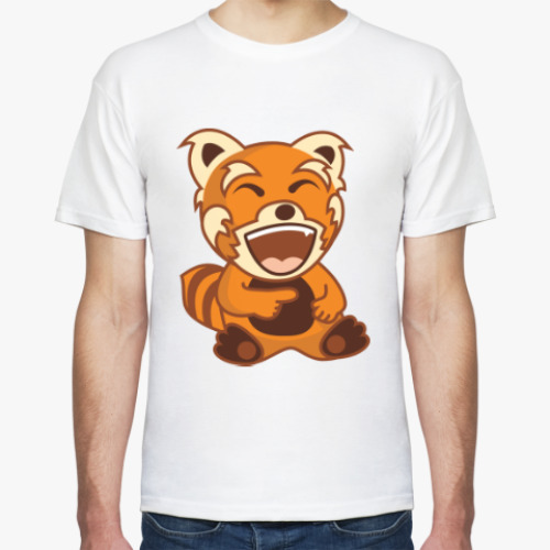 Футболка с принтом Красная панда - огненный лис
