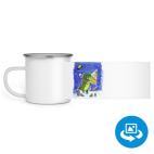 Кружка металлическая белая (круговая запечатка)