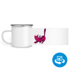 Кружка металлическая белая (круговая запечатка)