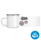 Кружка металлическая белая (круговая запечатка)