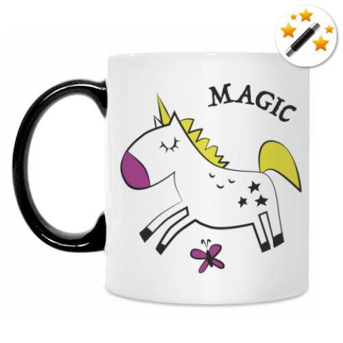 Кружка-хамелеон с принтом Magic