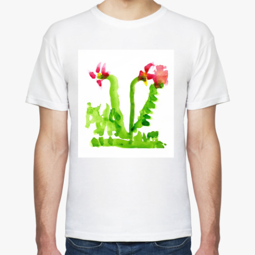 Футболка с принтом Цветок