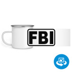 Кружка металлическая белая (круговая запечатка)