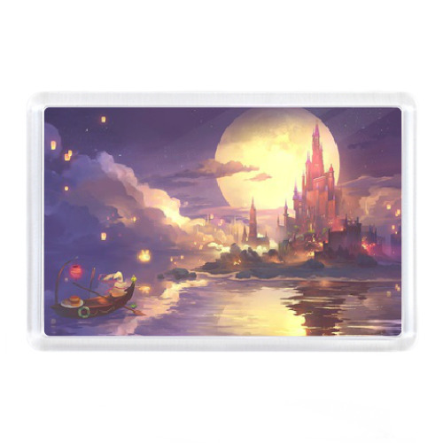 Магнит с принтом Облачный замок