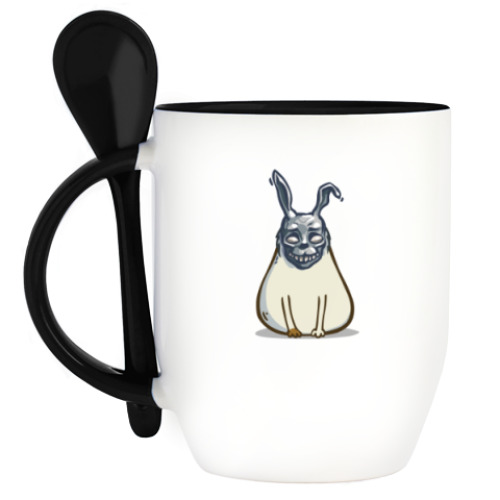 Кружка с ложкой с принтом Даркот — Пятничный Котик №48