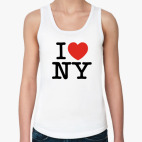 Женская майка Надпись I Love NY