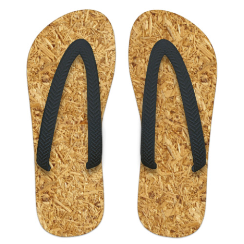 Шлепанцы (сланцы) с принтом  Straw