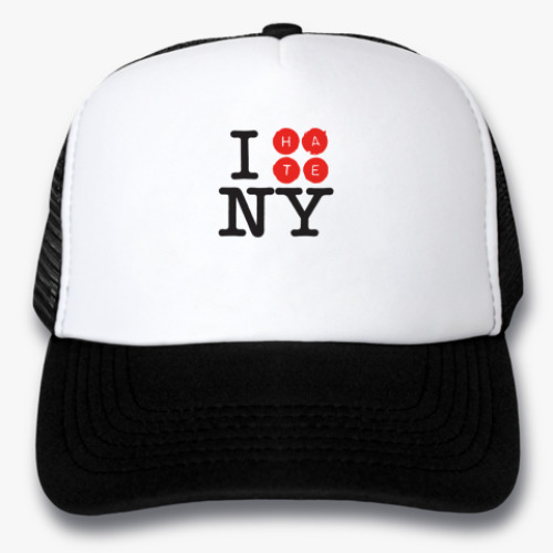 Кепка-тракер с принтом I HATE NY