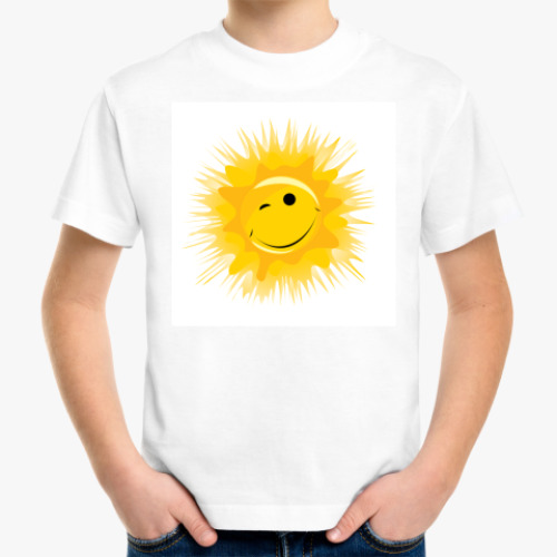 Детская футболка с принтом Солнце