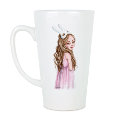 Чашка Латте с принтом Спящая красавица