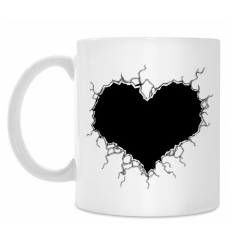 Кружка с принтом трещина