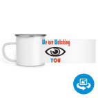 Кружка металлическая белая (круговая запечатка)