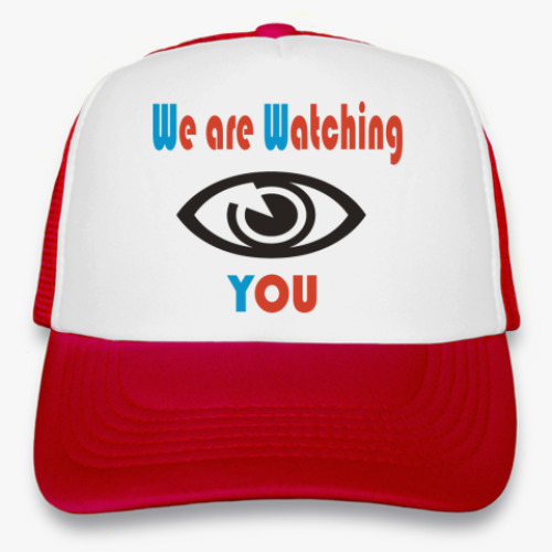 Кепка-тракер с принтом Мы следим за тобой !