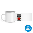 Кружка металлическая белая (круговая запечатка)