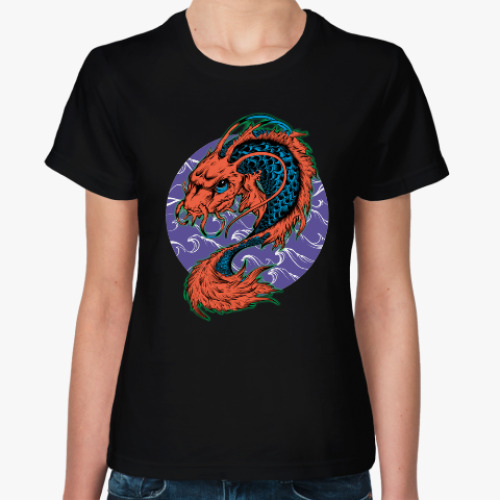 Женская футболка с принтом Dragon Fish