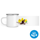 Кружка металлическая белая (круговая запечатка)