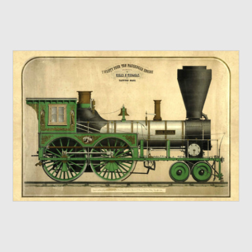 Постер с принтом Паровоз