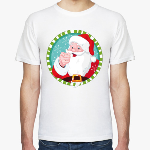 Футболка с принтом Санта Клаус