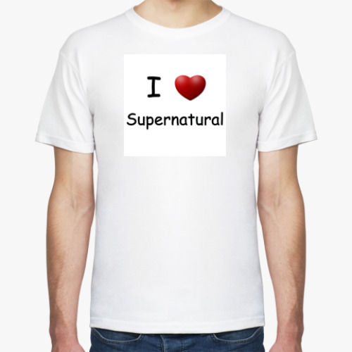 Футболка с принтом I Love Supernatural
