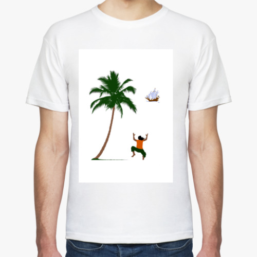 Футболка с принтом Остров