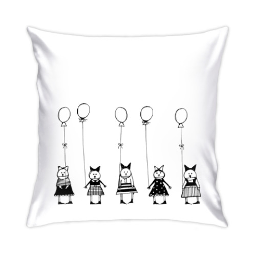 Подушка с принтом Funny Girls