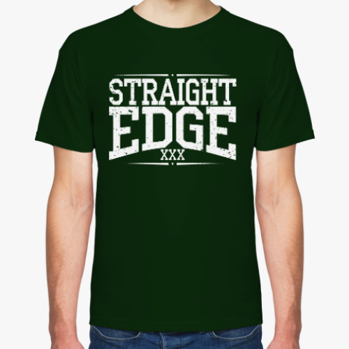 Футболка с принтом straight edge
