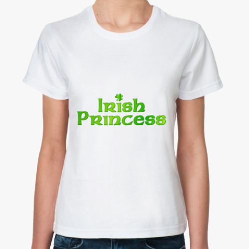 Классическая футболка с принтом Irish Princess