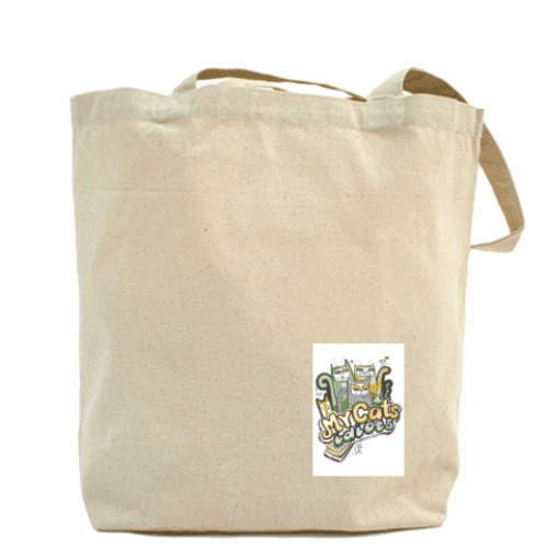 Сумка шоппер с принтом MyCatsIdiots