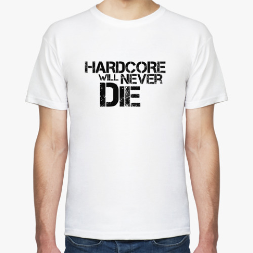 Футболка с принтом  Hardcore