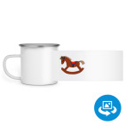 Кружка металлическая белая (круговая запечатка)