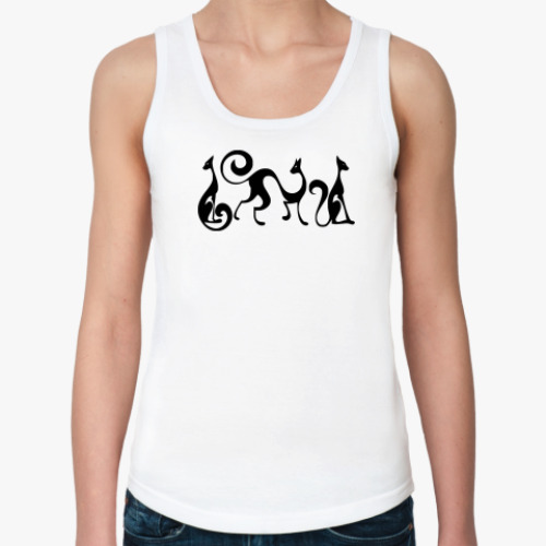 Женская майка с принтом  'Кошки'