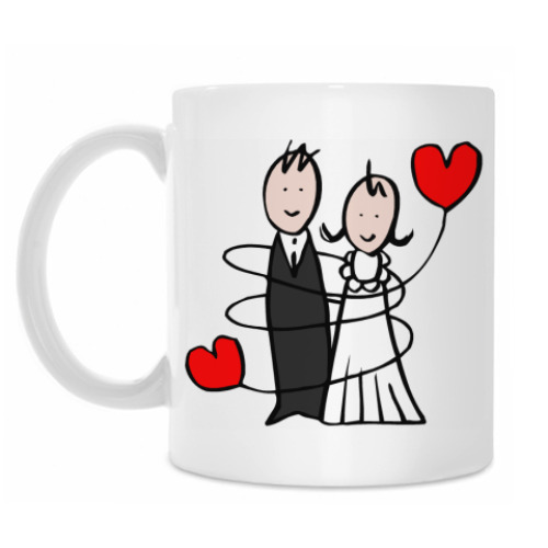 Кружка с принтом Wedding