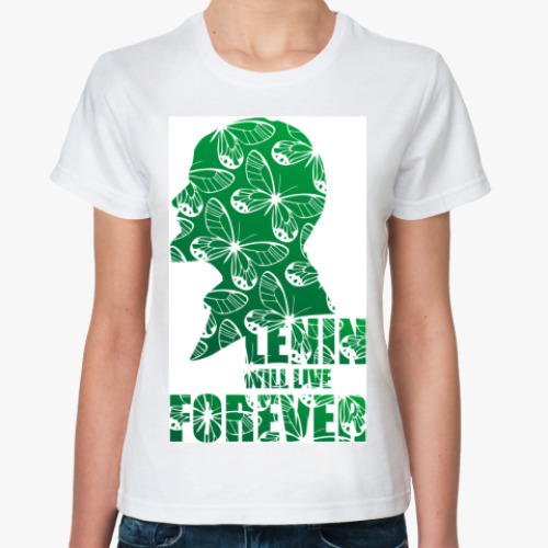 Классическая футболка с принтом Ленин будет жить