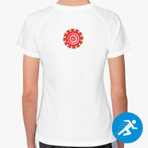 Женская спортивная футболка с принтом Луна и Солнце