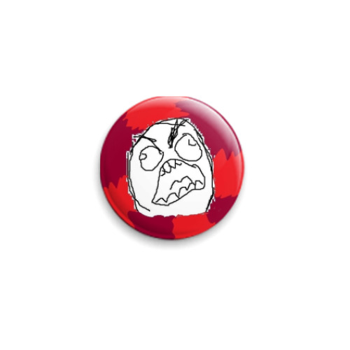 Значок 25мм с принтом  Rage FU