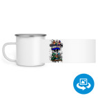 Кружка металлическая белая (круговая запечатка)