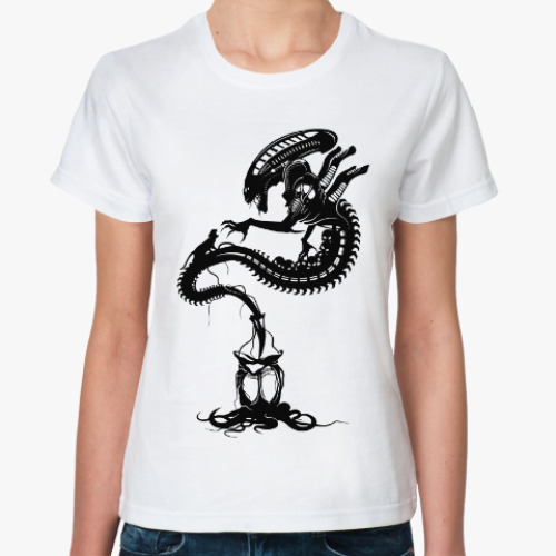 Классическая футболка с принтом Чужой