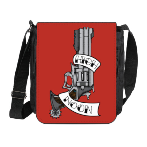 Сумка на плечо (мини-планшет) с принтом Overwatch McCree цитата