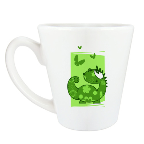 Чашка Латте с принтом летний дракон