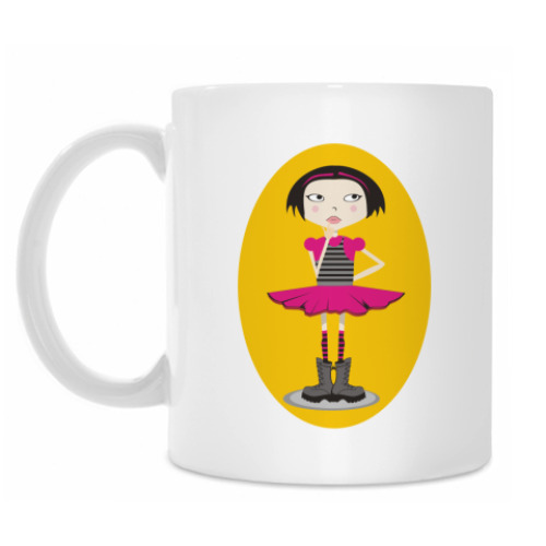 Кружка с принтом Девочка