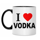 Двухцветная кружка i love vodka