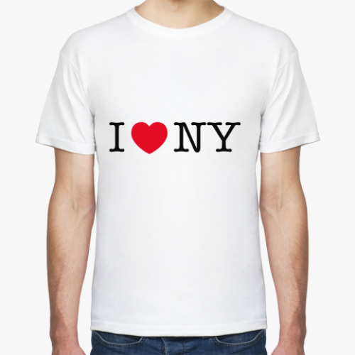Футболка с принтом  I Love NY