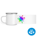 Кружка металлическая белая (круговая запечатка)