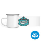 Кружка металлическая белая (круговая запечатка)