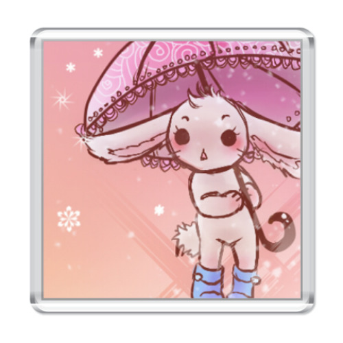 Магнит с принтом   Зайка